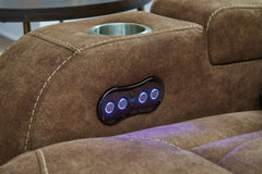 Wolfridge Brown Power Reclining Sofa and Loveseat - Ornate Home