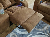 Wolfridge Brown Power Reclining Sofa and Loveseat - Ornate Home