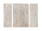 Wood Palms Natural/White Wall Art - Ornate Home