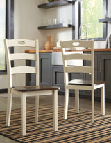 Woodanville Cream/Brown Dining Table with 2 Chairs (Online Special Price) - Ornate Home