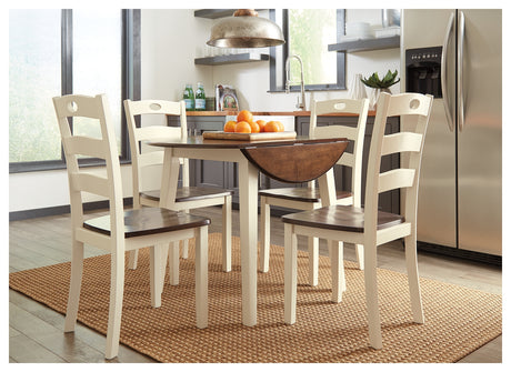 Woodanville Cream/Brown Dining Table with 4 Chairs - Ornate Home
