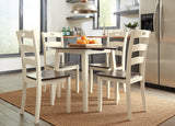 Woodanville Cream/Brown Dining Table with 4 Chairs - Ornate Home