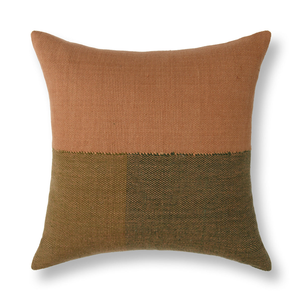 Woodland Chestnut/Olive Green 22"x22" Throw Pillow (Set of 2)