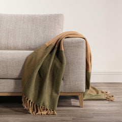 Woodland Chestnut/Olive Green Throw - Ornate Home