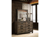 Woodmont Rustic Golden Brown Dresser and Mirror - Ornate Home