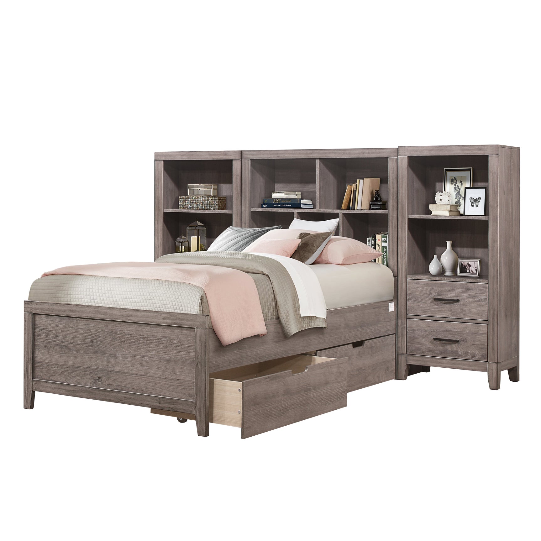 Woodrow Brown 4-Piece Twin Bedroom Set - Ornate Home