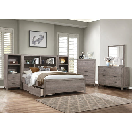 Woodrow Brown Queen Platform Bed - Ornate Home