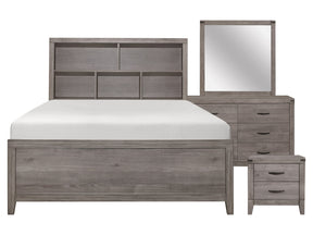 Woodrow Brownish Gray 4-piece Queen Bedroom Set - Ornate Home