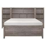 Woodrow Brownish Gray 4-piece Set Full Wall Bed with Toy Boxes - Ornate Home