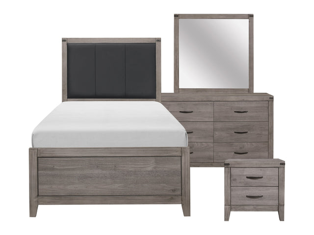 Woodrow Brownish Gray 4-piece Twin Bedroom Set - Ornate Home