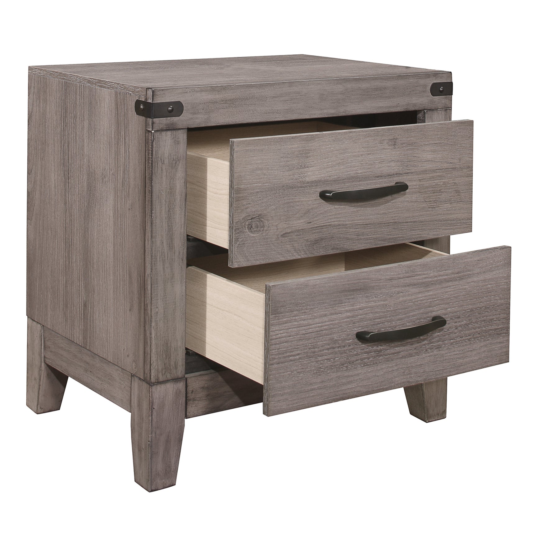 Woodrow Brownish Gray 5-Piece Twin Bedroom Set - Ornate Home