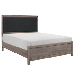 Woodrow Brownish Gray/Black 5-Piece Queen Bedroom Set - Ornate Home