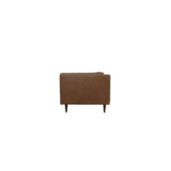 Woods Brown Leather Sofa - Ornate Home