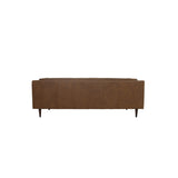 Woods Brown Leather Sofa - Ornate Home