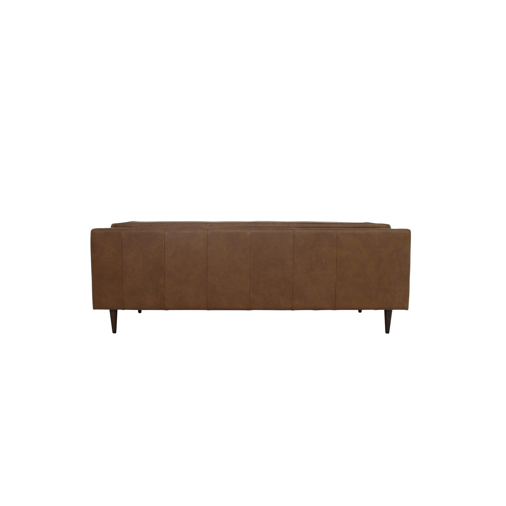 Woods Brown Leather Sofa - Ornate Home