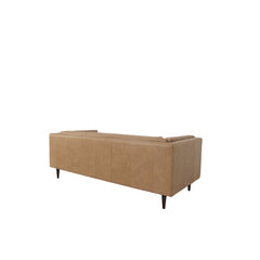 Woods Tan Leather Sofa - Ornate Home