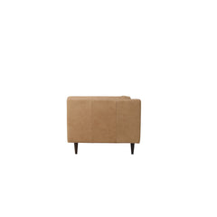 Woods Tan Leather Sofa - Ornate Home