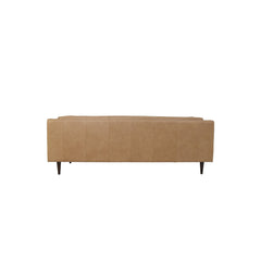 Woods Tan Leather Sofa - Ornate Home