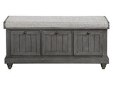 Woodwell Dark Gray Lift Top Storage Bench - Ornate Home
