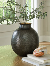 Woody Pewter/Gold Vase (Online Special Price) - Ornate Home