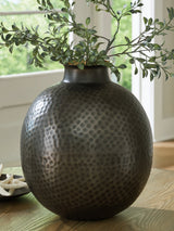 Woody Pewter/Gold Vase (Online Special Price) - Ornate Home