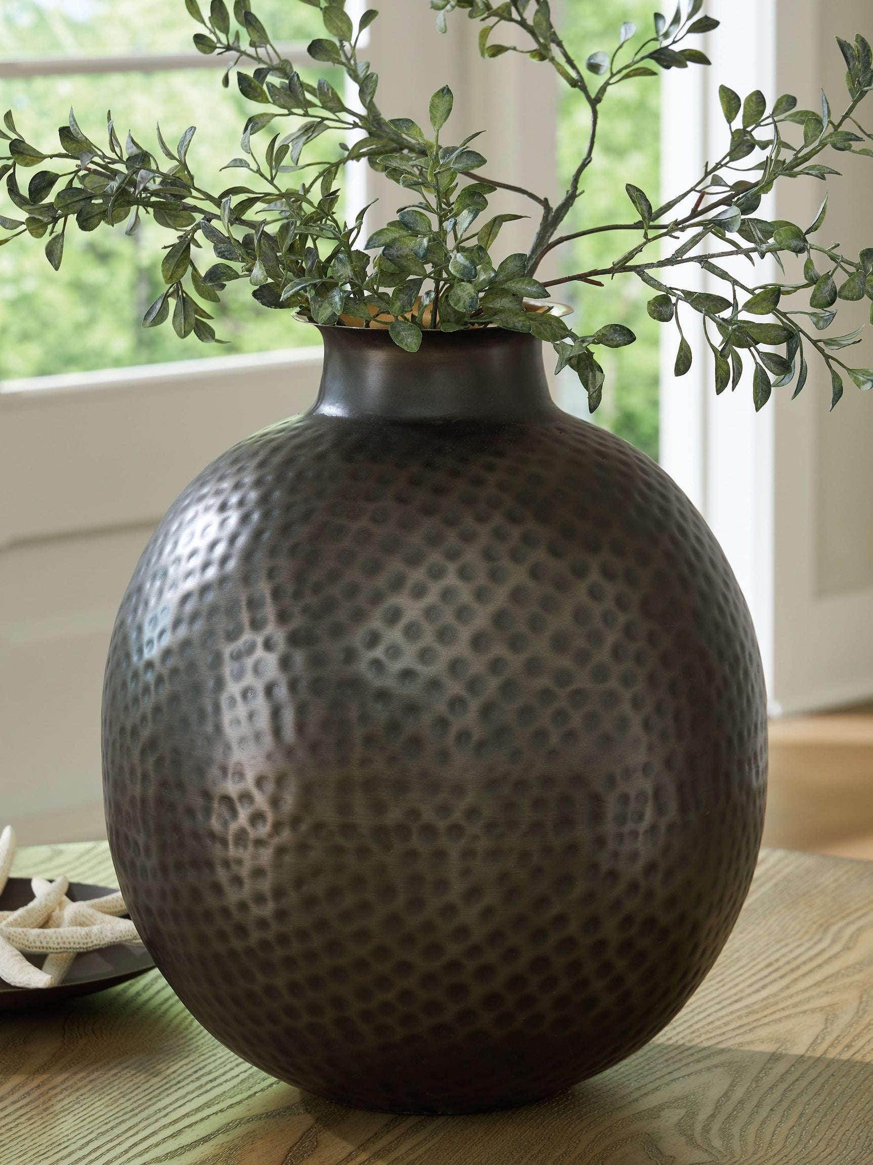 Woody Pewter/Gold Vase (Online Special Price) - Ornate Home