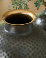 Woody Pewter/Gold Vase (Online Special Price) - Ornate Home