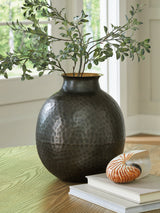 Woody Pewter/Gold Vase - Ornate Home