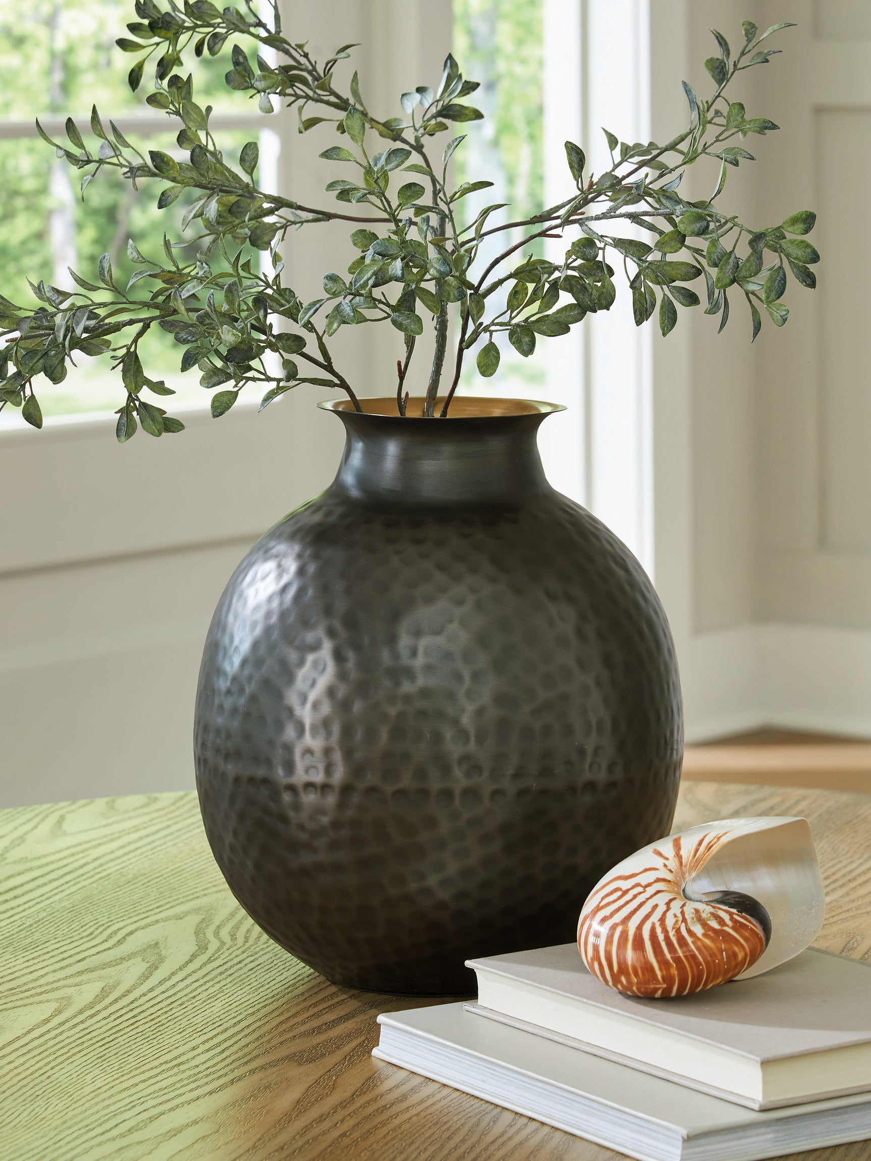 Woody Pewter/Gold Vase - Ornate Home