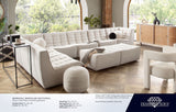 Wool White Natural Wool Pouf - Ornate Home