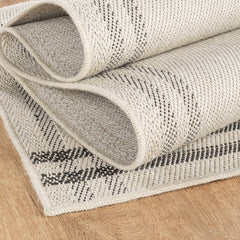 Woolen Bone 7 Washable Jute-Look Rug | Minimalist Decor - Ornate Home