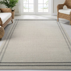 Woolen Bone 7 Washable Jute-Look Rug | Minimalist Decor - Ornate Home