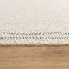 Woolen Bone 7 Washable Jute-Look Rug | Minimalist Decor - Ornate Home
