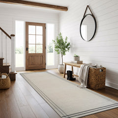 Woolen Bone 7 Washable Jute-Look Rug | Minimalist Decor - Ornate Home