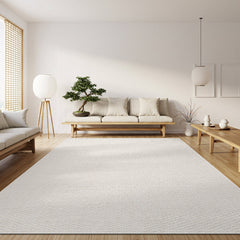 Woolen Bone Jute-Look Area Rug | Bright & Washable - Ornate Home