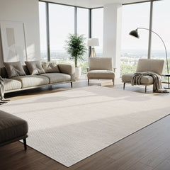 Woolen Bone Jute-Look Area Rug | Bright & Washable - Ornate Home