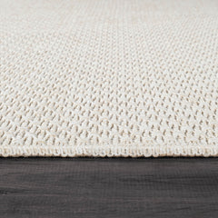 Woolen Bone Jute-Look Area Rug | Bright & Washable - Ornate Home