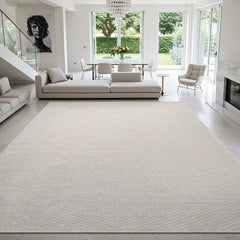 Woolen Bone Jute-Look Area Rug | Bright & Washable - Ornate Home