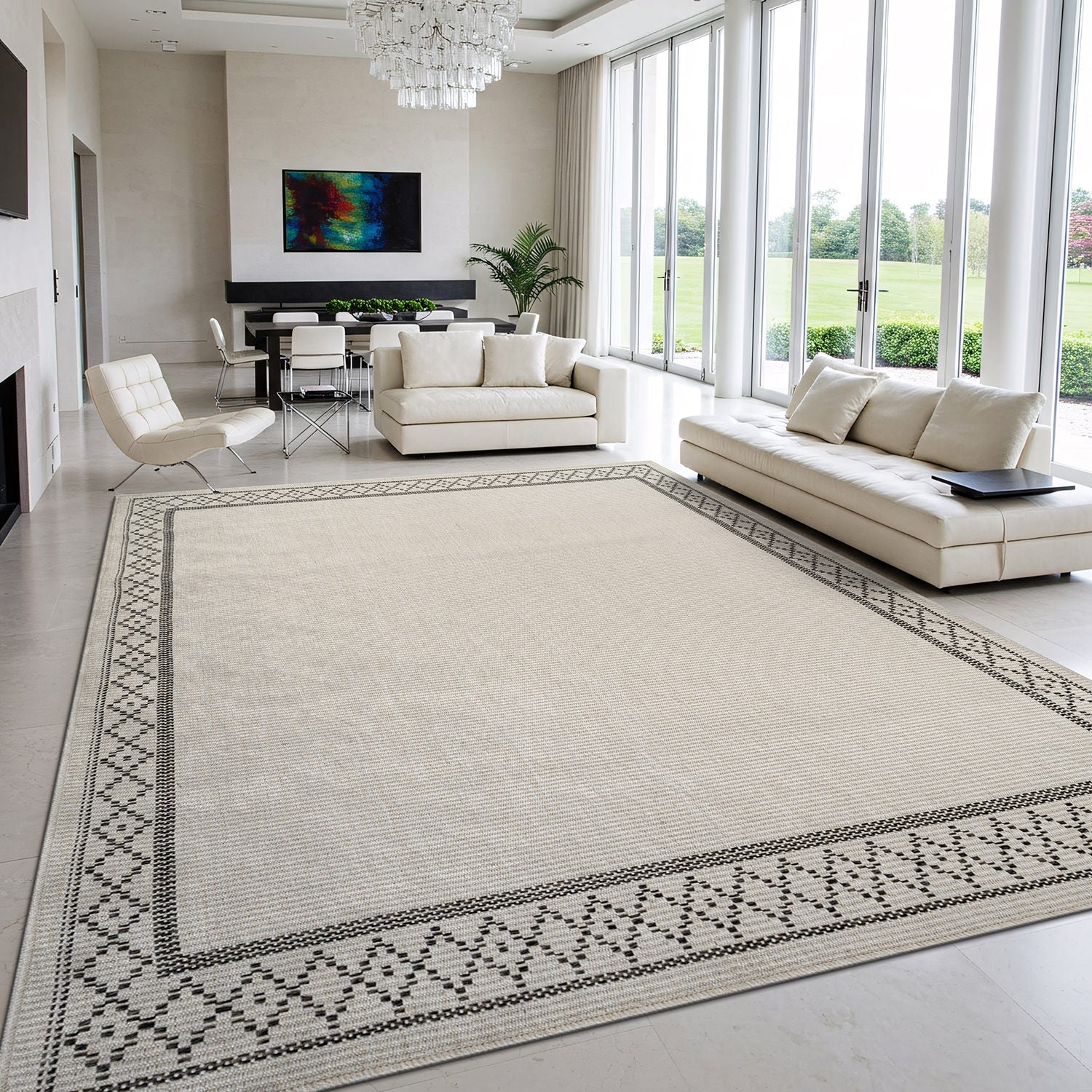 Woolen Bone Look Jute-Look Rug | Light & Stain-Resistant - Ornate Home