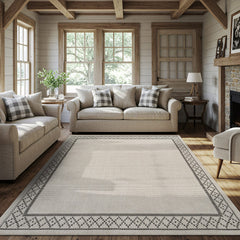 Woolen Bone Look Jute-Look Rug | Light & Stain-Resistant - Ornate Home