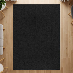 Woolen Dark Gray Jute-Look Area Rug | High-Traffic Ready - Ornate Home