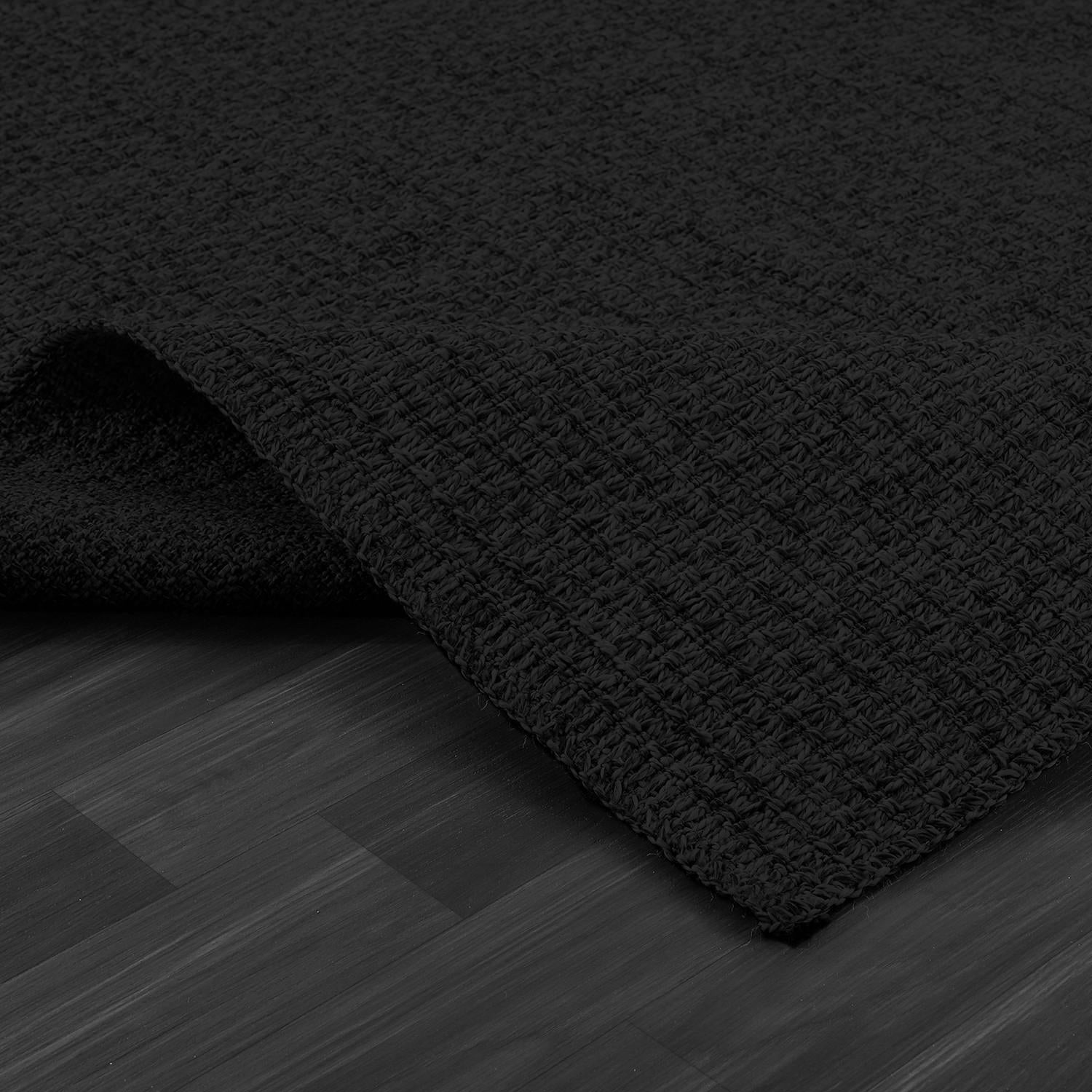 Woolen Dark Gray Jute-Look Area Rug | High-Traffic Ready - Ornate Home