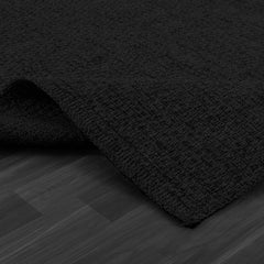 Woolen Dark Gray Jute-Look Area Rug | High-Traffic Ready - Ornate Home