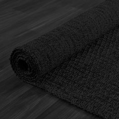 Woolen Dark Gray Jute-Look Area Rug | High-Traffic Ready - Ornate Home