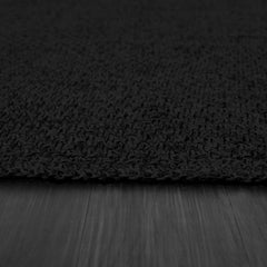 Woolen Dark Gray Jute-Look Area Rug | High-Traffic Ready - Ornate Home