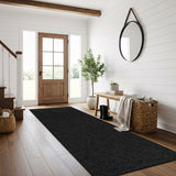 Woolen Dark Gray Jute-Look Area Rug | High-Traffic Ready - Ornate Home