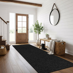 Woolen Dark Gray Jute-Look Area Rug | High-Traffic Ready - Ornate Home