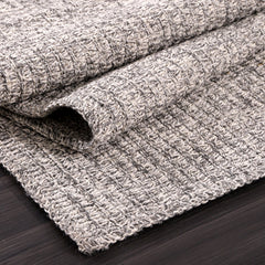 Woolen Gray Easy Jute-Look Rug | Easy Care Indoor & Outdoor - Ornate Home