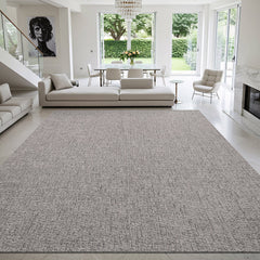 Woolen Gray Easy Jute-Look Rug | Easy Care Indoor & Outdoor - Ornate Home