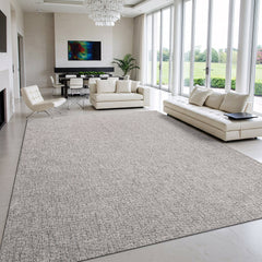 Woolen Gray Easy Jute-Look Rug | Easy Care Indoor & Outdoor - Ornate Home